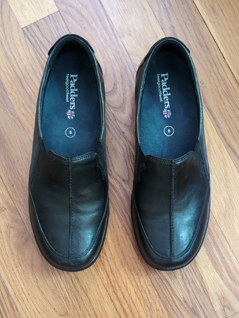 Black Padders With Silver Sides Size 8